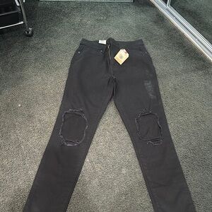Black Distressed Jeans